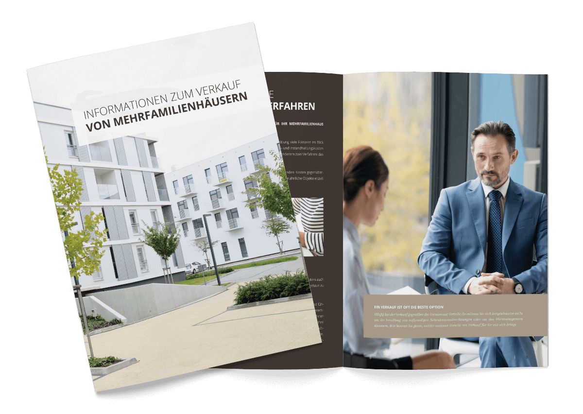 Infobroschüre zum Mehrfamilienhausverkauf